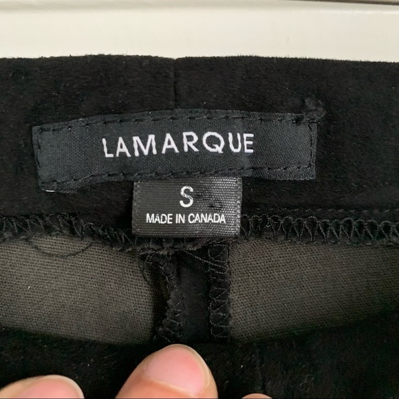 LAMARQUE 100% Leather Suede Moto Leggings size Small - Picture 5 of 10